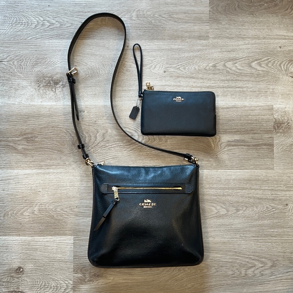 Coach Mae File Crossbody Purse & Double Zip Wallet